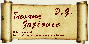 Dušana Gajlović vizit kartica